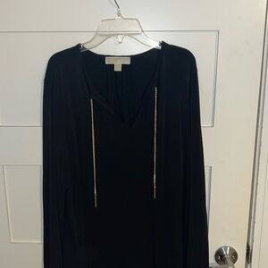 Michael Kors black balloon sleeved dress
